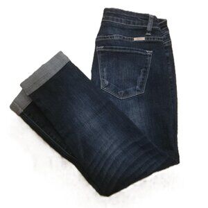 KANCAN JEANS WOMENS SIZE 7 - 27 LIGHT DISTRESSING CUFFED